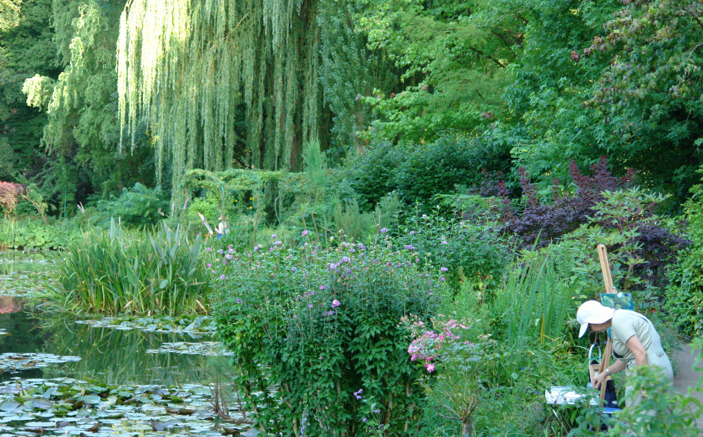 Pintando en los jardines de Monet